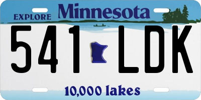 MN license plate 541LDK