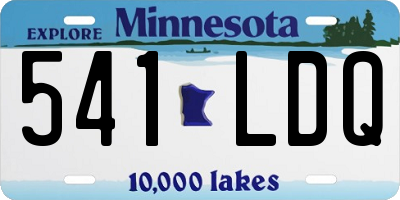 MN license plate 541LDQ