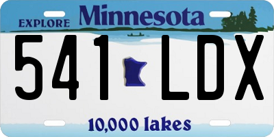 MN license plate 541LDX