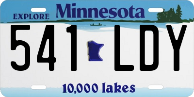 MN license plate 541LDY