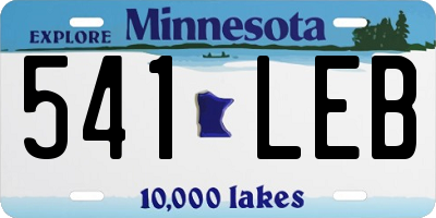 MN license plate 541LEB
