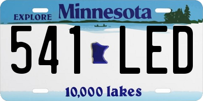 MN license plate 541LED