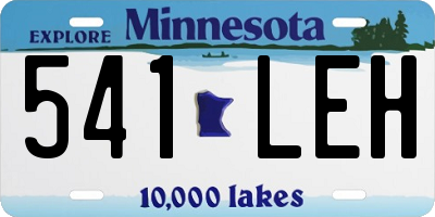 MN license plate 541LEH