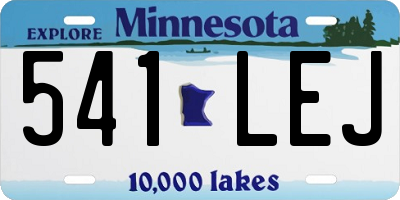 MN license plate 541LEJ