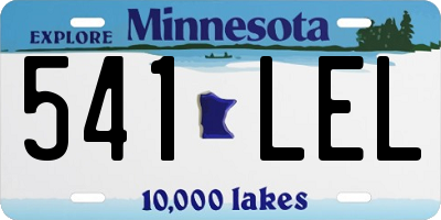 MN license plate 541LEL