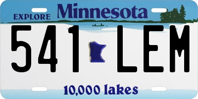 MN license plate 541LEM