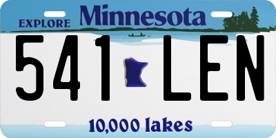 MN license plate 541LEN
