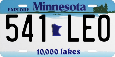 MN license plate 541LEO
