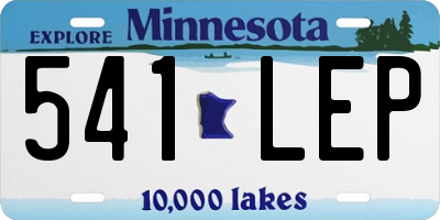 MN license plate 541LEP