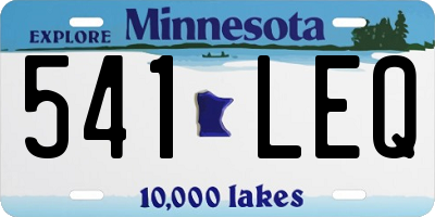MN license plate 541LEQ