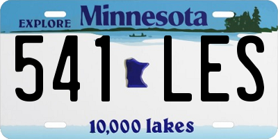 MN license plate 541LES