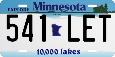 MN license plate 541LET