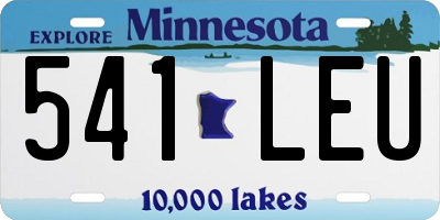 MN license plate 541LEU