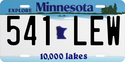 MN license plate 541LEW