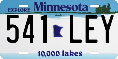 MN license plate 541LEY