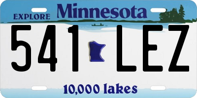 MN license plate 541LEZ
