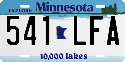 MN license plate 541LFA