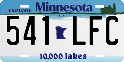 MN license plate 541LFC