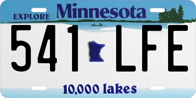 MN license plate 541LFE