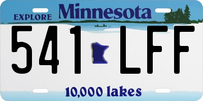 MN license plate 541LFF