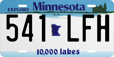 MN license plate 541LFH