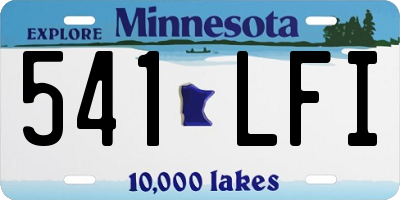 MN license plate 541LFI