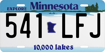 MN license plate 541LFJ