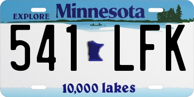 MN license plate 541LFK