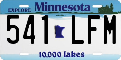 MN license plate 541LFM