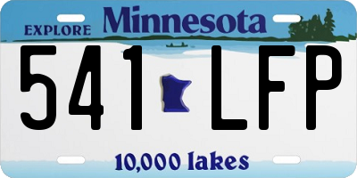 MN license plate 541LFP