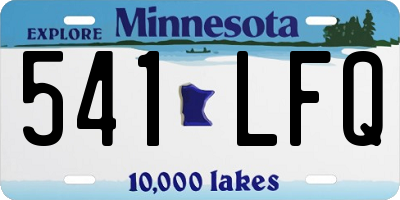 MN license plate 541LFQ