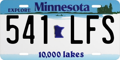 MN license plate 541LFS