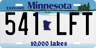 MN license plate 541LFT