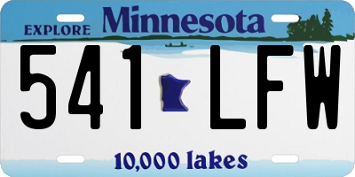 MN license plate 541LFW