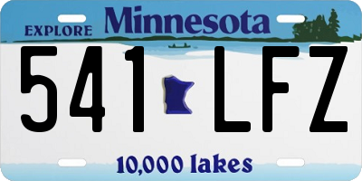 MN license plate 541LFZ