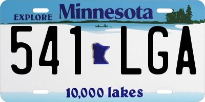 MN license plate 541LGA