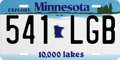 MN license plate 541LGB