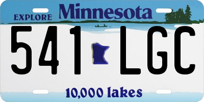 MN license plate 541LGC