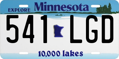 MN license plate 541LGD