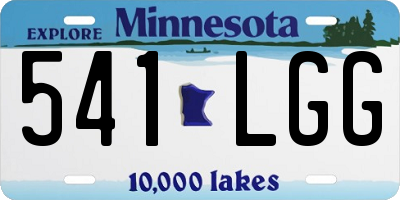 MN license plate 541LGG