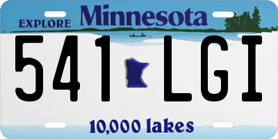 MN license plate 541LGI