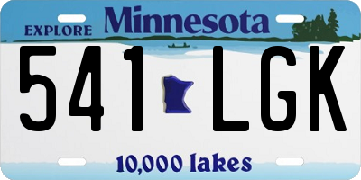 MN license plate 541LGK