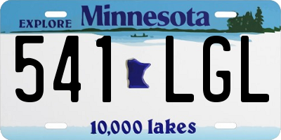 MN license plate 541LGL