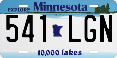 MN license plate 541LGN