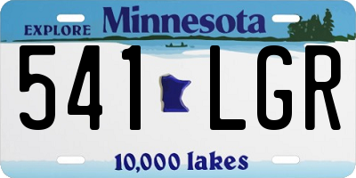 MN license plate 541LGR