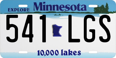 MN license plate 541LGS