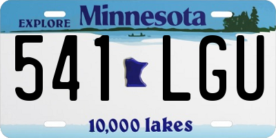 MN license plate 541LGU