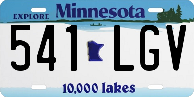 MN license plate 541LGV