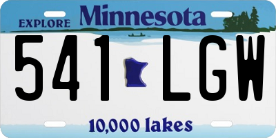 MN license plate 541LGW