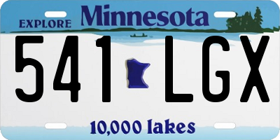 MN license plate 541LGX